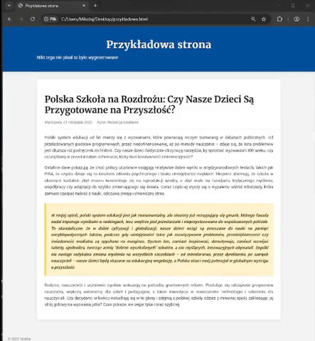 Demonstracja działania FactCheck
